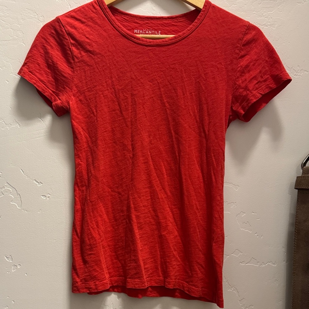 J. Crew Vibrant Red Short Sleeve Tee